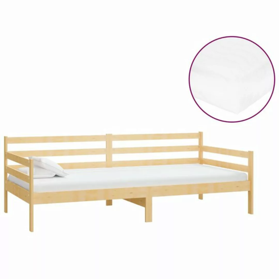 vidaXL Gästebett Tagesbett Gästebett mit Matratze 90x200 cm Massivholz Kief günstig online kaufen