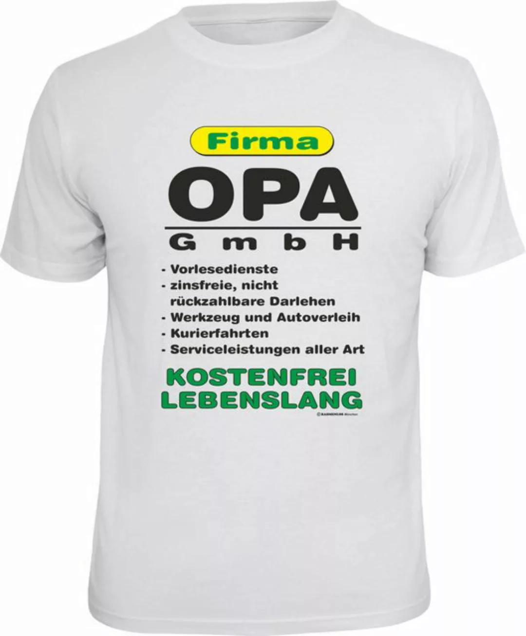 RAHMENLOS® T-Shirt als Geschenk für (werdende) Opas: Firma Opa GmbH günstig online kaufen