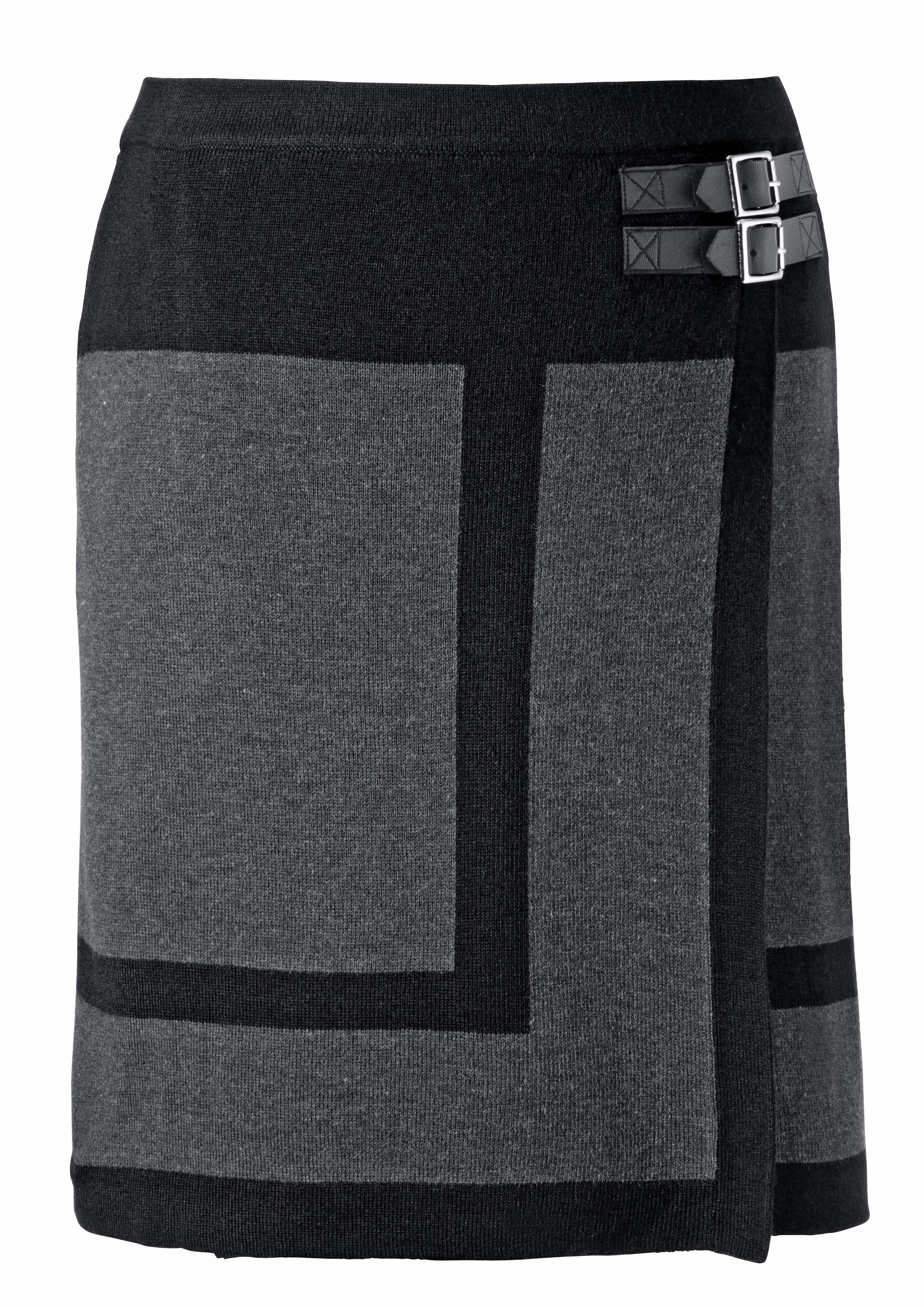 Aniston CASUAL Wickelrock, mit seitlichen Schnallen verziert günstig online kaufen