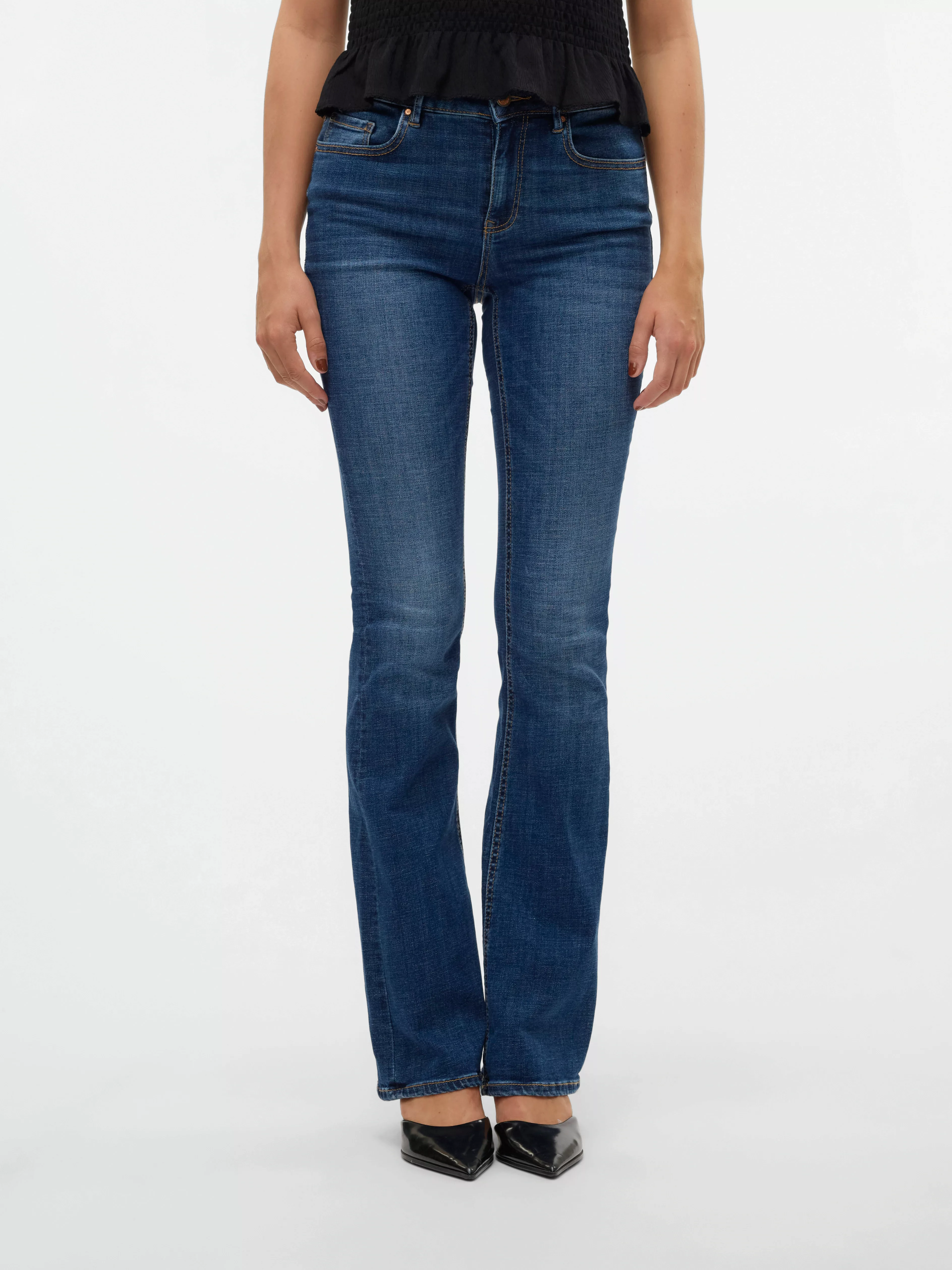 Vero Moda Bootcut-Jeans VMFLASH MR FLARED JEANS LI3110 GA NOOS günstig online kaufen