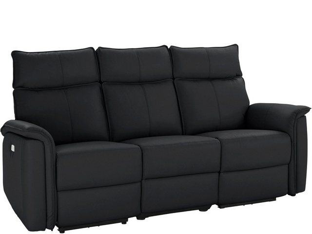 loft24 Sofa Zini, Couch, 3-Sitzer, Lederoptik, Relaxfunktion, Breite 197 cm günstig online kaufen