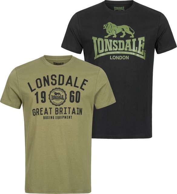 Lonsdale T-Shirt Lonsdale Herren T-Shirt Doppelpack Bangor Doppelpack günstig online kaufen