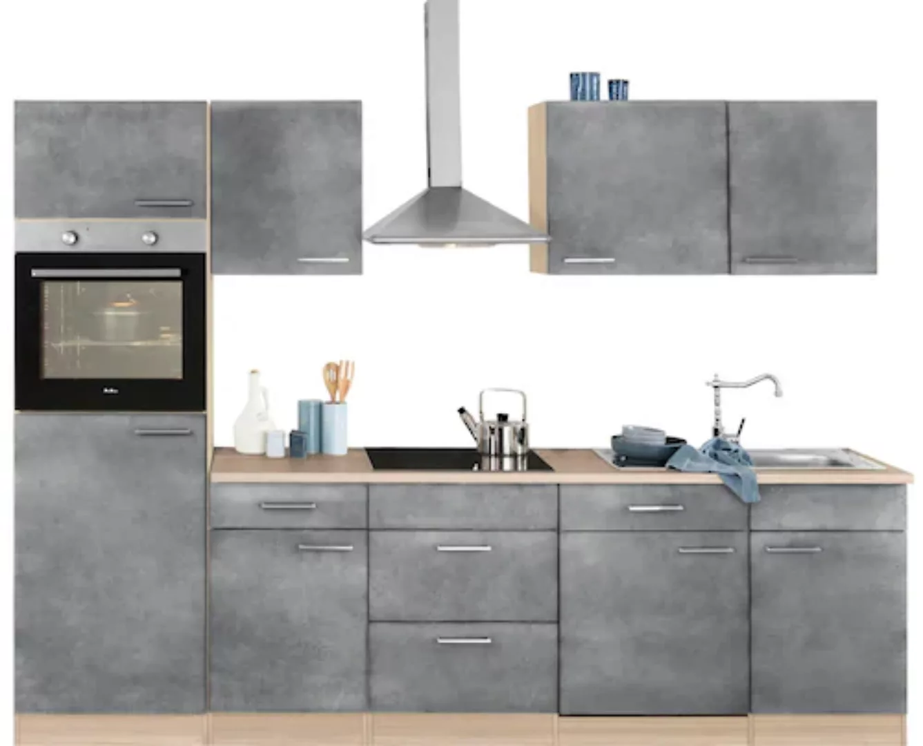 wiho Küchen Küchenzeile "Zell", mit E-Geräten, Breite 280 cm günstig online kaufen