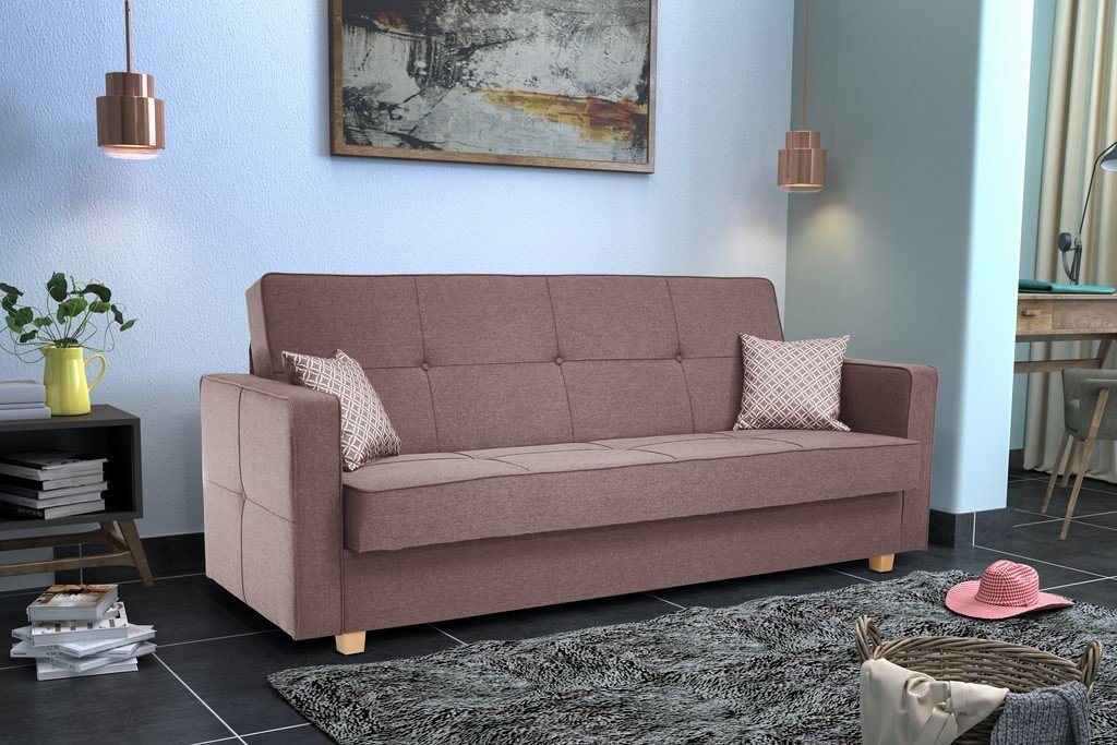 Furnix Schlafsofa MELOTTE Polstercouch mit Schlaffunktion & Bettkasten, Kli günstig online kaufen