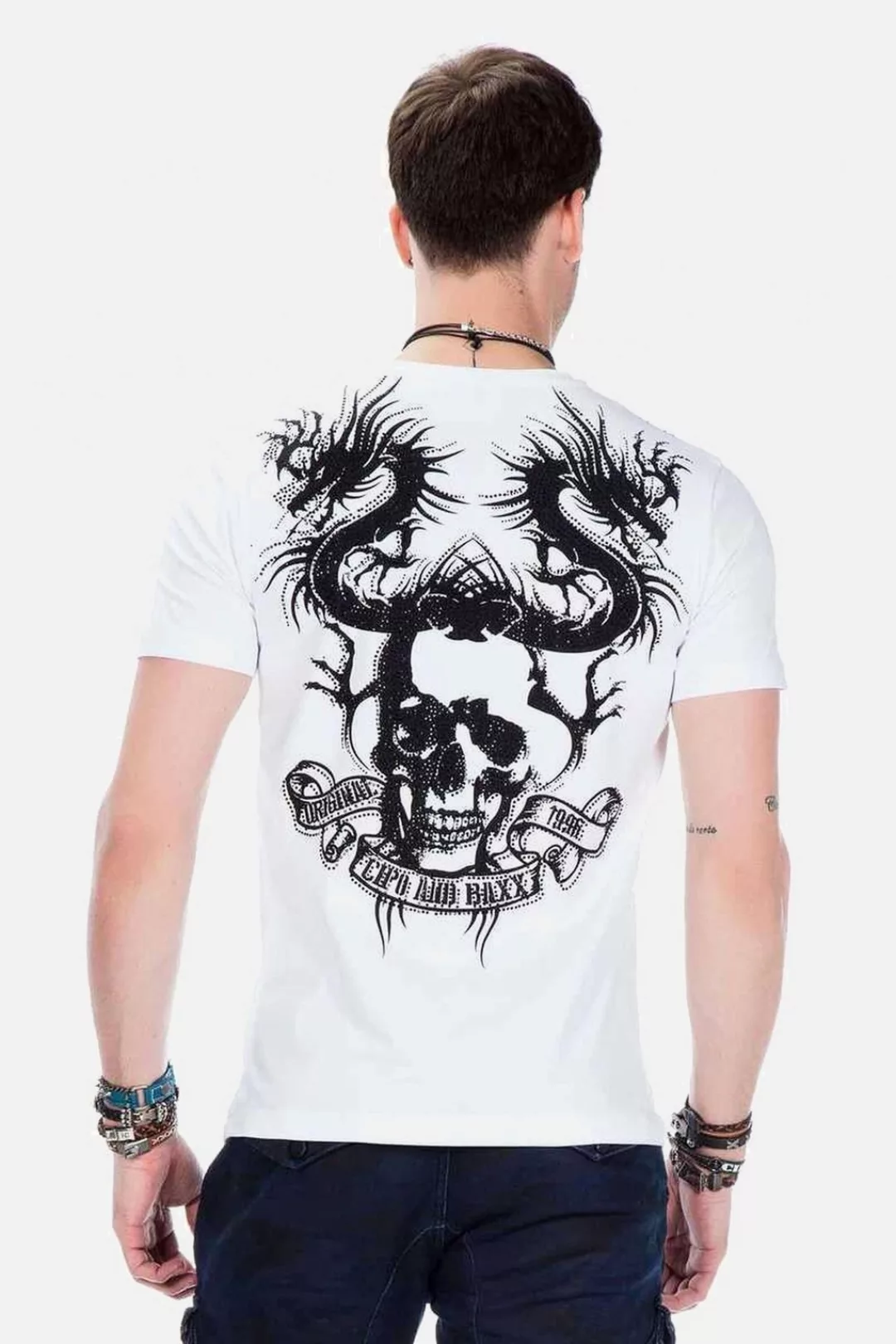 Cipo & Baxx T-Shirt "T-Shirts", mit Totenkopf-Print, CT-376 günstig online kaufen