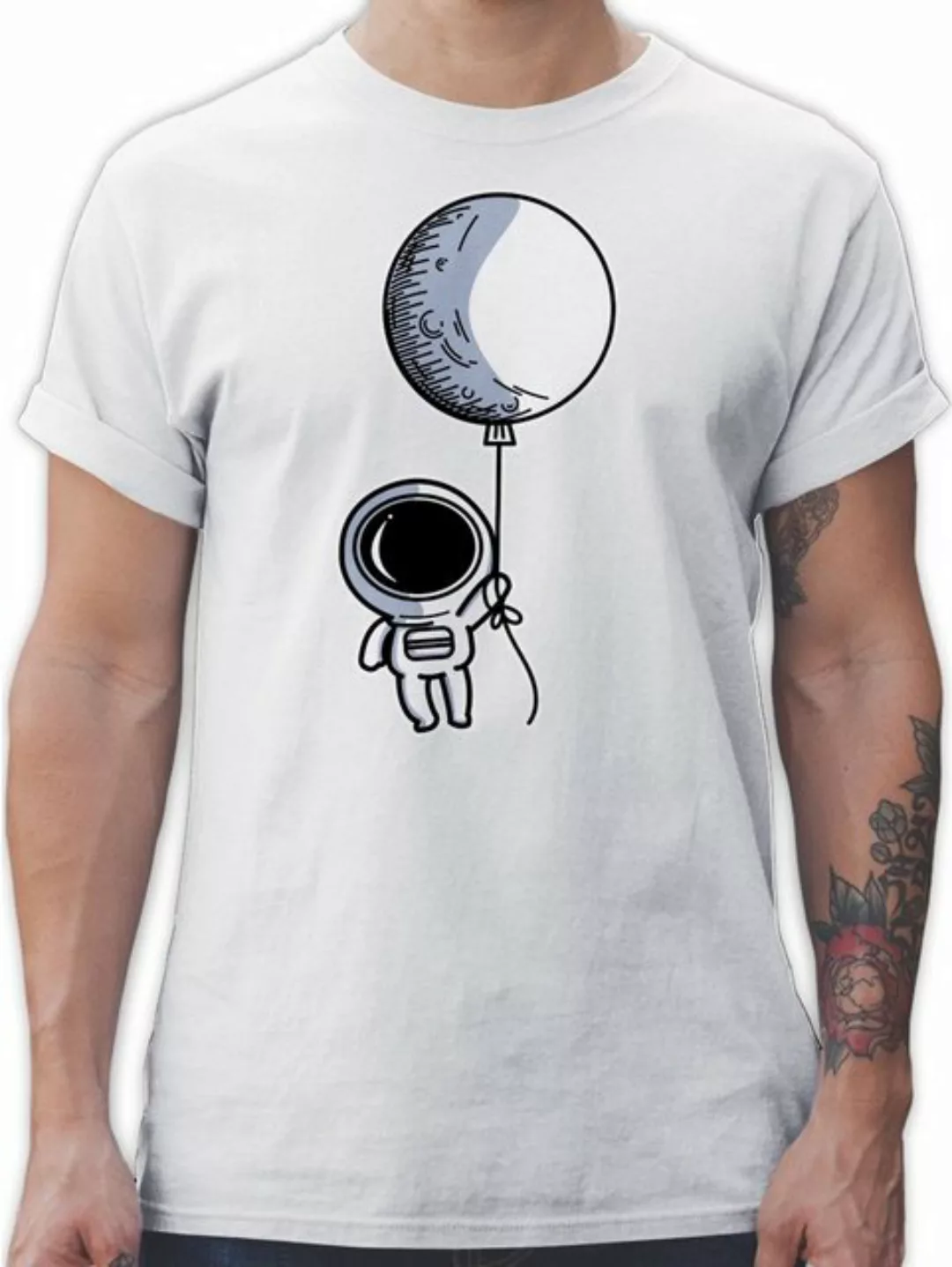 Shirtracer T-Shirt Astronaut mit Luftballon Nerd Geschenke günstig online kaufen