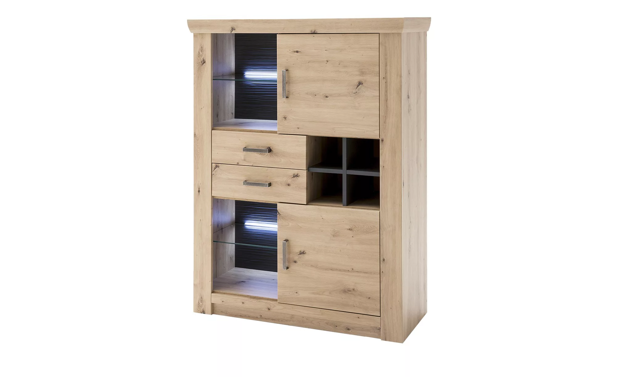 uno Highboard  Marian ¦ holzfarben ¦ Maße (cm): B: 110 H: 146 T: 45.0 Kommo günstig online kaufen