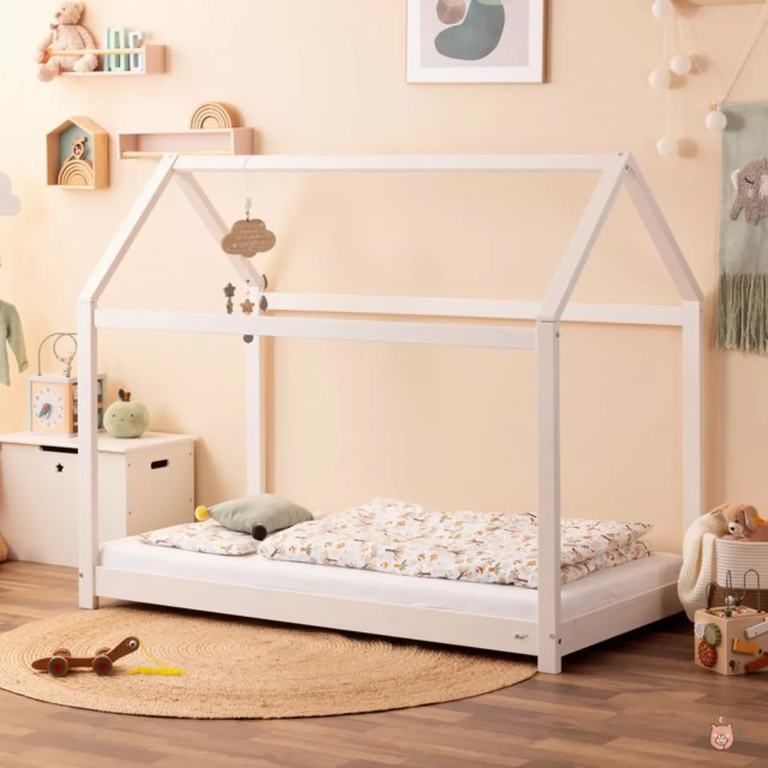 Alcube Hausbett HOLMI, süsses Bodenbett im Hausbett Look, Kinderbett zum tr günstig online kaufen