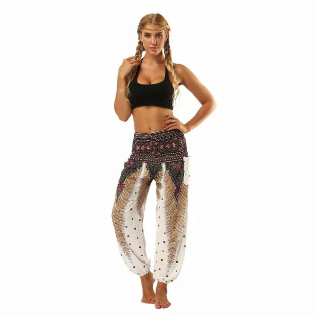 AUKUU Loungepants Sporthose, hohe Taille, weite Damenhose, lockere Yogabekl günstig online kaufen