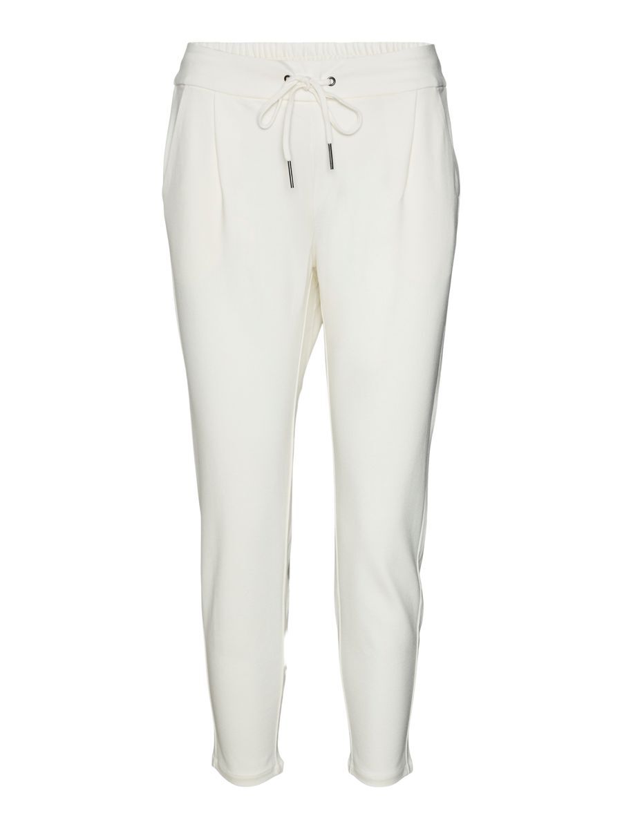 VERO MODA Knöchellange Low Rise Loose Fit Kordelzug Hose Damen White günstig online kaufen