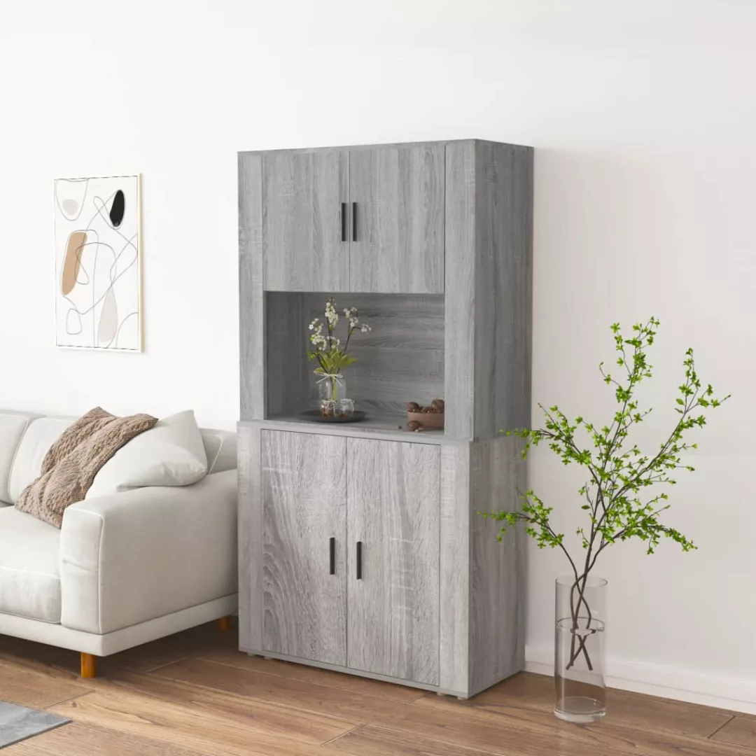 Vidaxl Highboard Grau Sonoma Holzwerkstoff günstig online kaufen