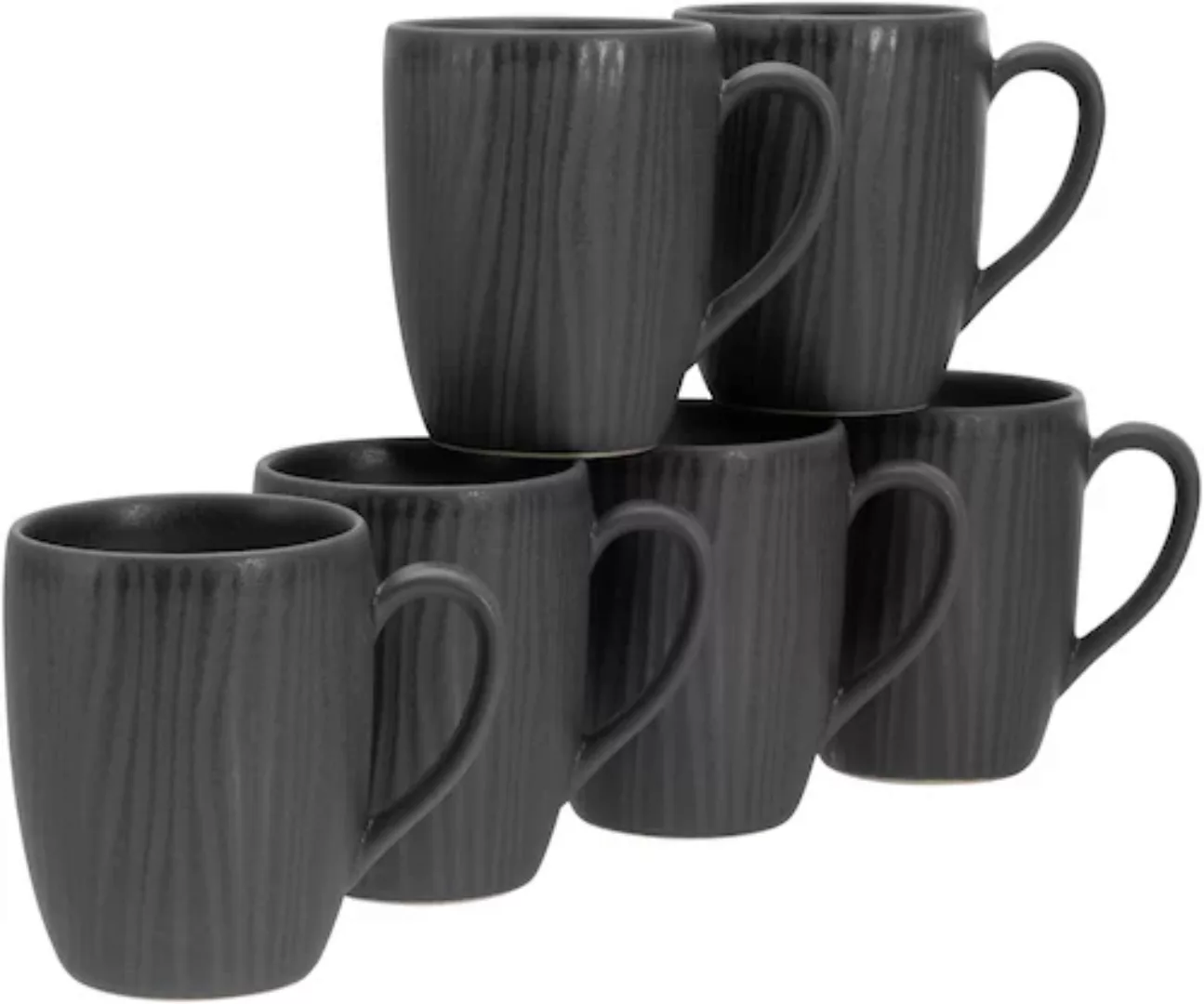 CreaTable Becher »Vesuvio Black«, (Set, 6 tlg.) günstig online kaufen