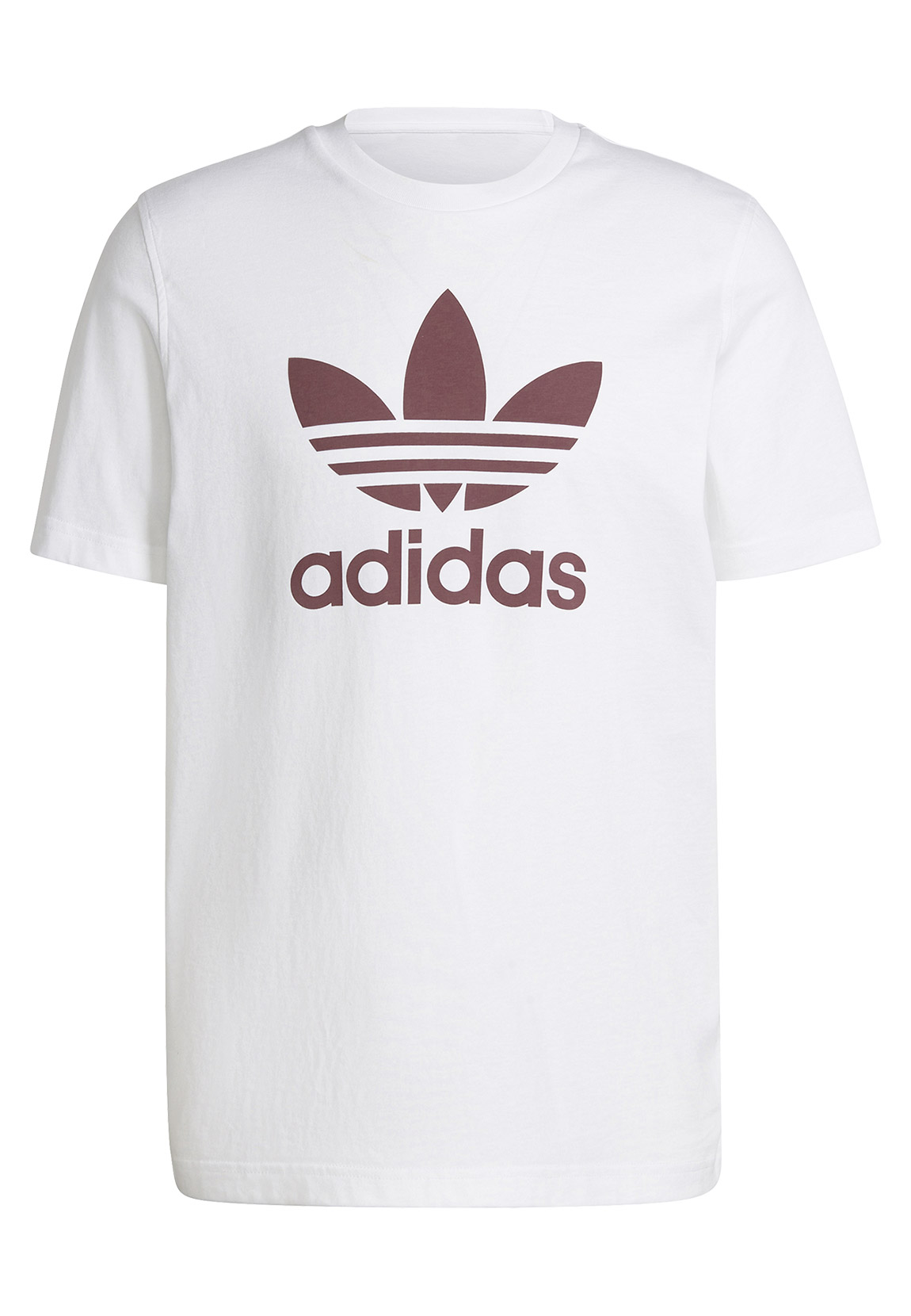 Adidas Originals Trefoil Kurzärmeliges T-shirt L White / Quiet Crimson günstig online kaufen