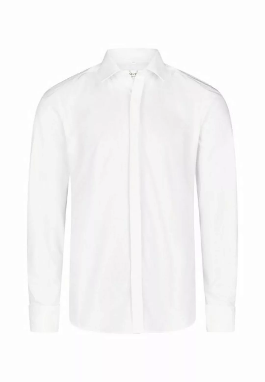 MARVELIS Smokinghemd Galahemd - Modern Fit - Langarm - Einfarbig - Wollweiß günstig online kaufen