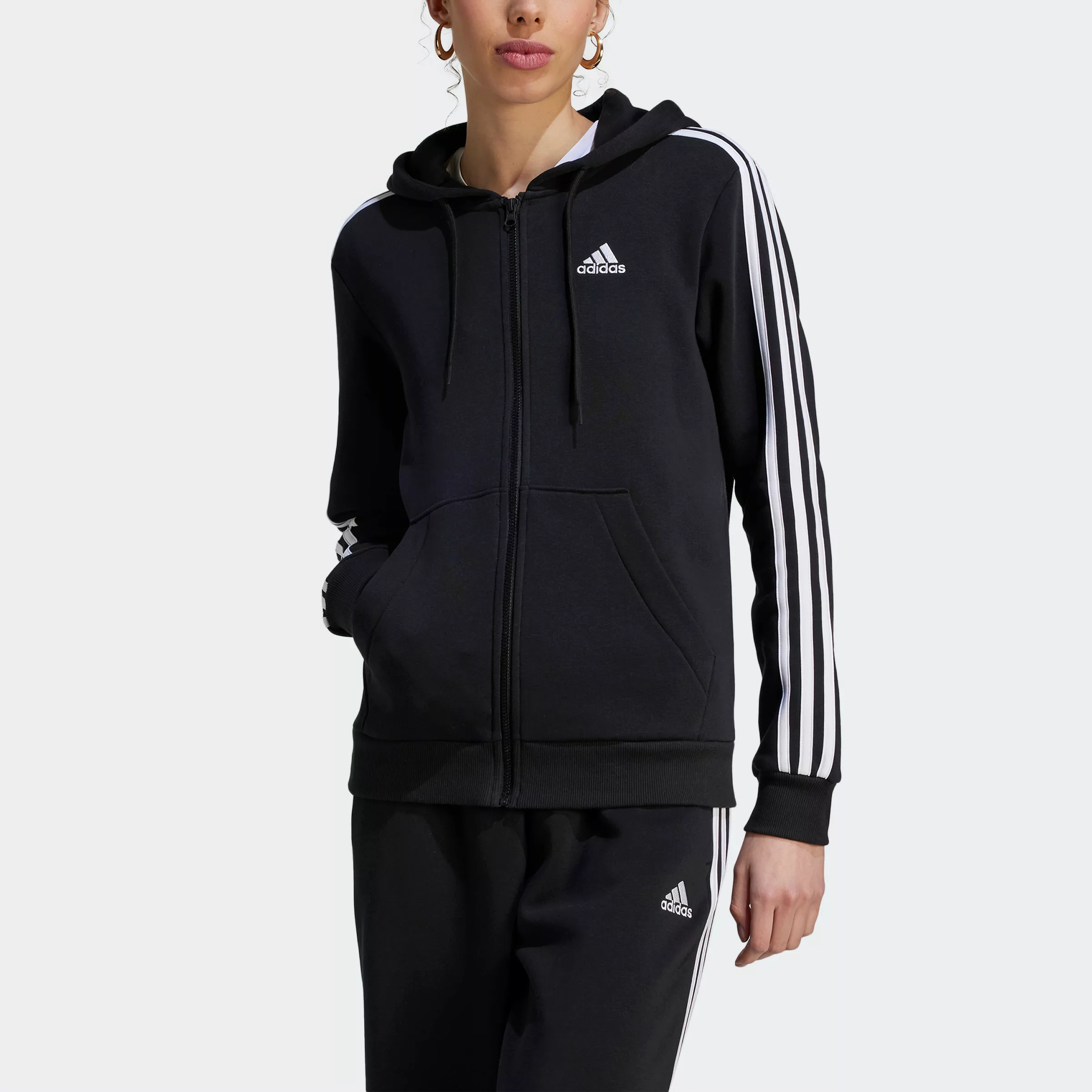 adidas Sportswear Kapuzensweatshirt "ESSENTIALS 3STREIFEN KAPUZENJACKE" günstig online kaufen
