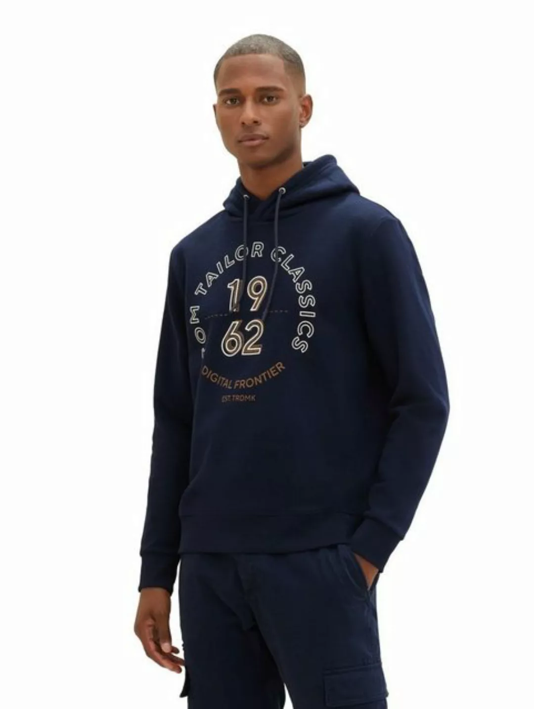 Tom Tailor Herren Kapuzenpullover PRINTED - Regular Fit günstig online kaufen