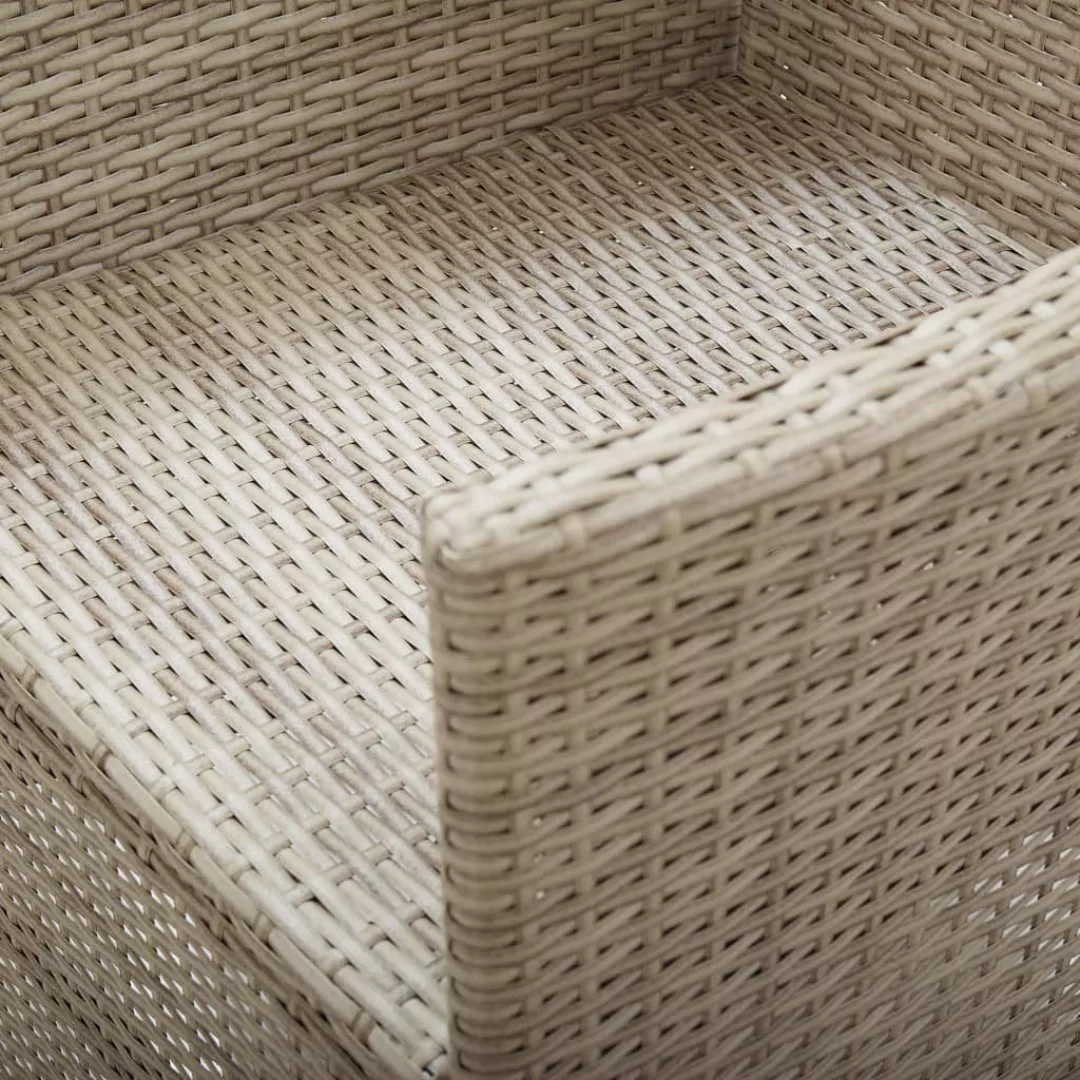 Garten-liegestühle 2 Stk. Mit Auflagen Poly Rattan Beige günstig online kaufen