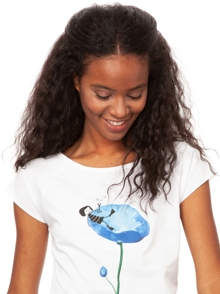 Fellherz Damen T-shirt Swimming Pool White günstig online kaufen