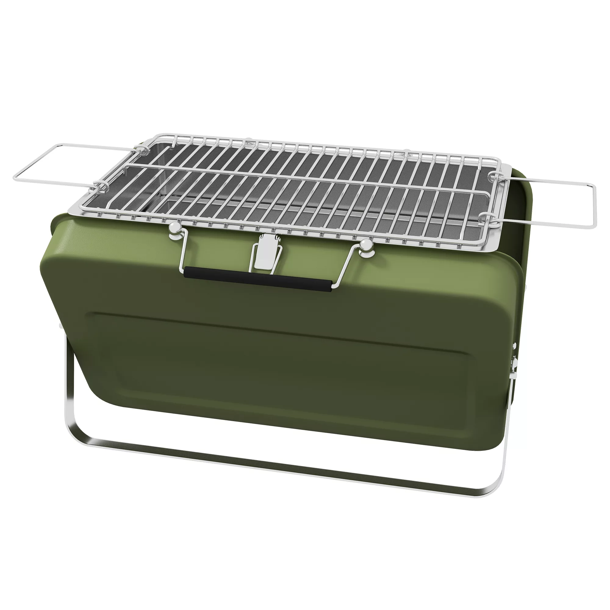 Outsunny Tischgrill Holzkohlegrill mit Kohleschale Grillrost und Griff für günstig online kaufen