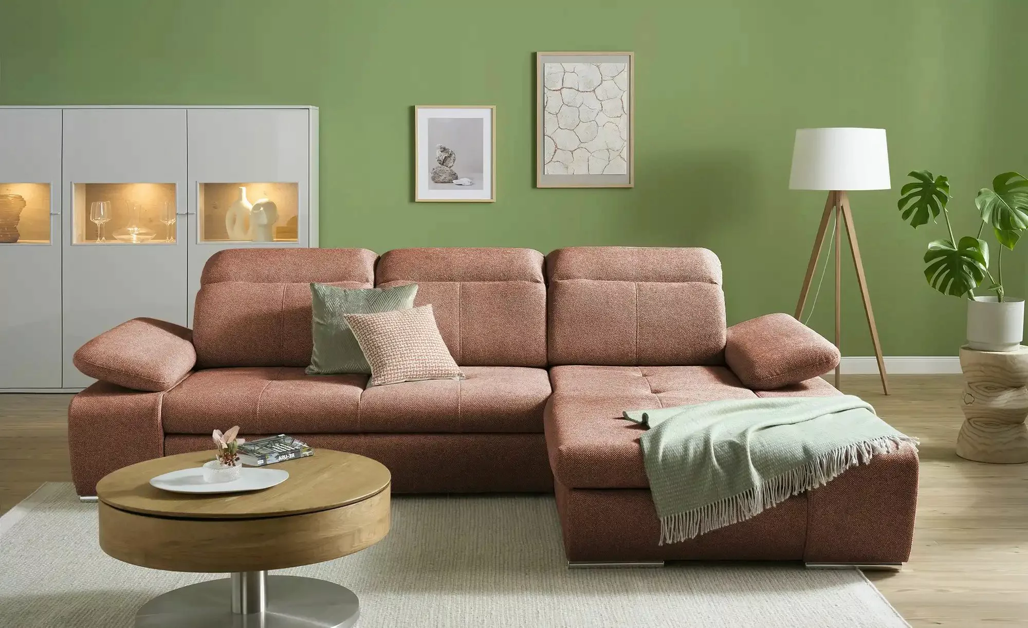 switch Ecksofa  Avilla ¦ rosa/pink ¦ Maße (cm): B: 285 H: 86 T: 187.0 Polst günstig online kaufen