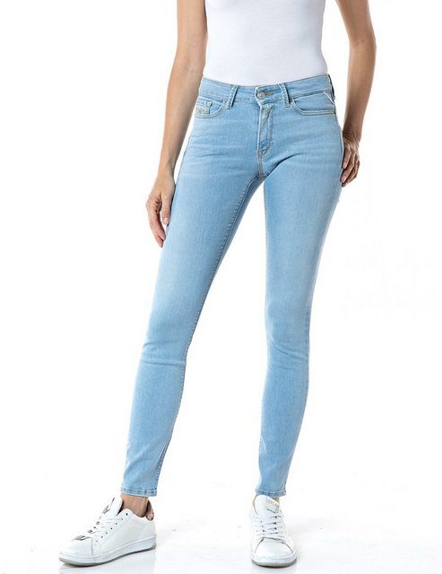 Replay Damen Jeans New Luz - Skinny Fit - Blau - Light Blue günstig online kaufen