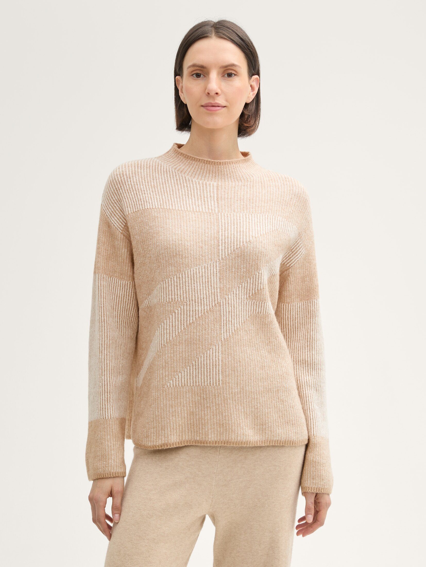 TOM TAILOR Strickpullover Gemusterter Strickpullover Gemusterter günstig online kaufen