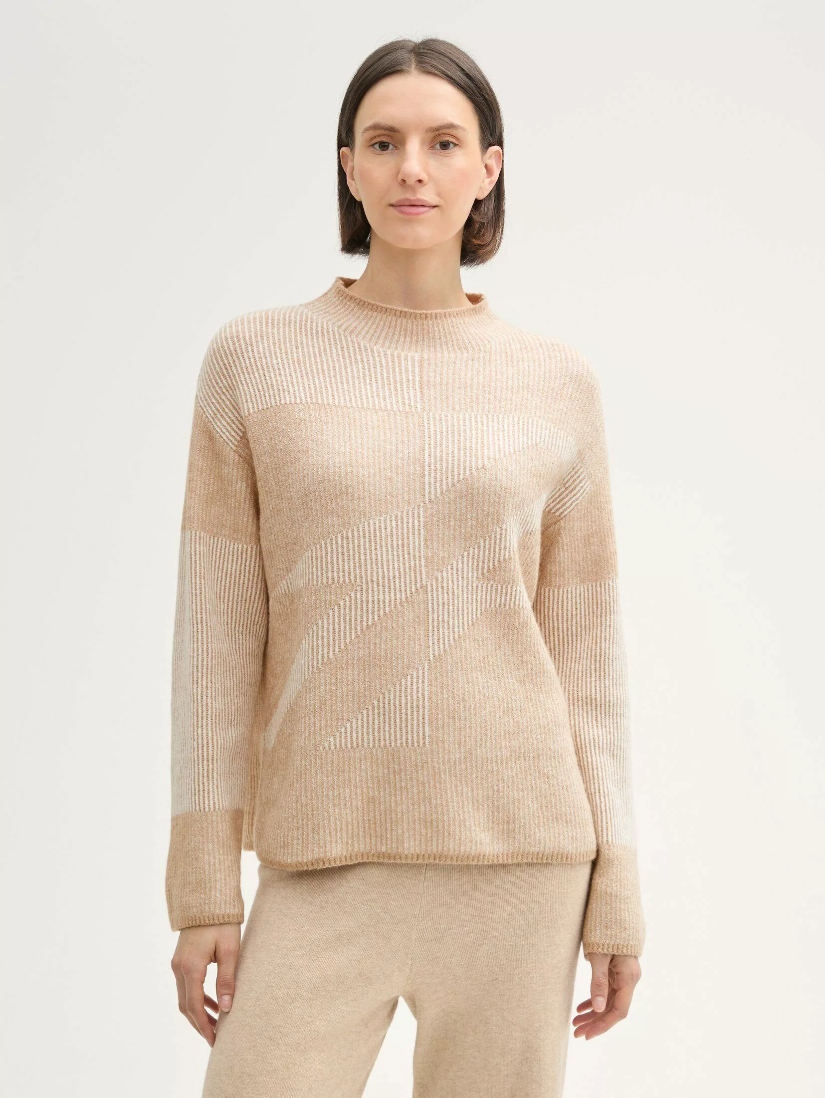 TOM TAILOR Strickpullover Gemusterter Strickpullover Gemusterter günstig online kaufen