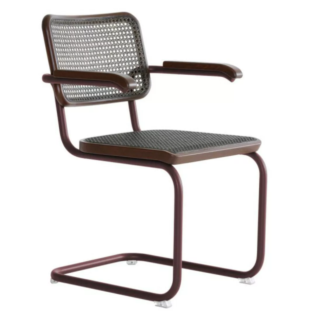 THONET S 64 V | Konfigurator | Stahlrohr-Freischwinger mit Armlehnen | Gest günstig online kaufen