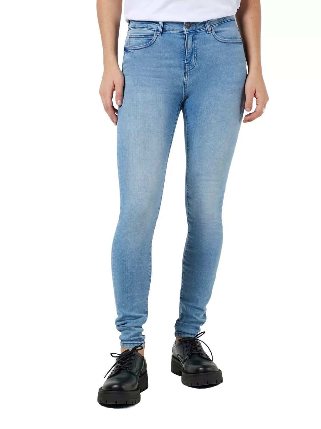 NOISY MAY Nmlucy Normal Waist Skinny Fit Jeans Damen Blau günstig online kaufen