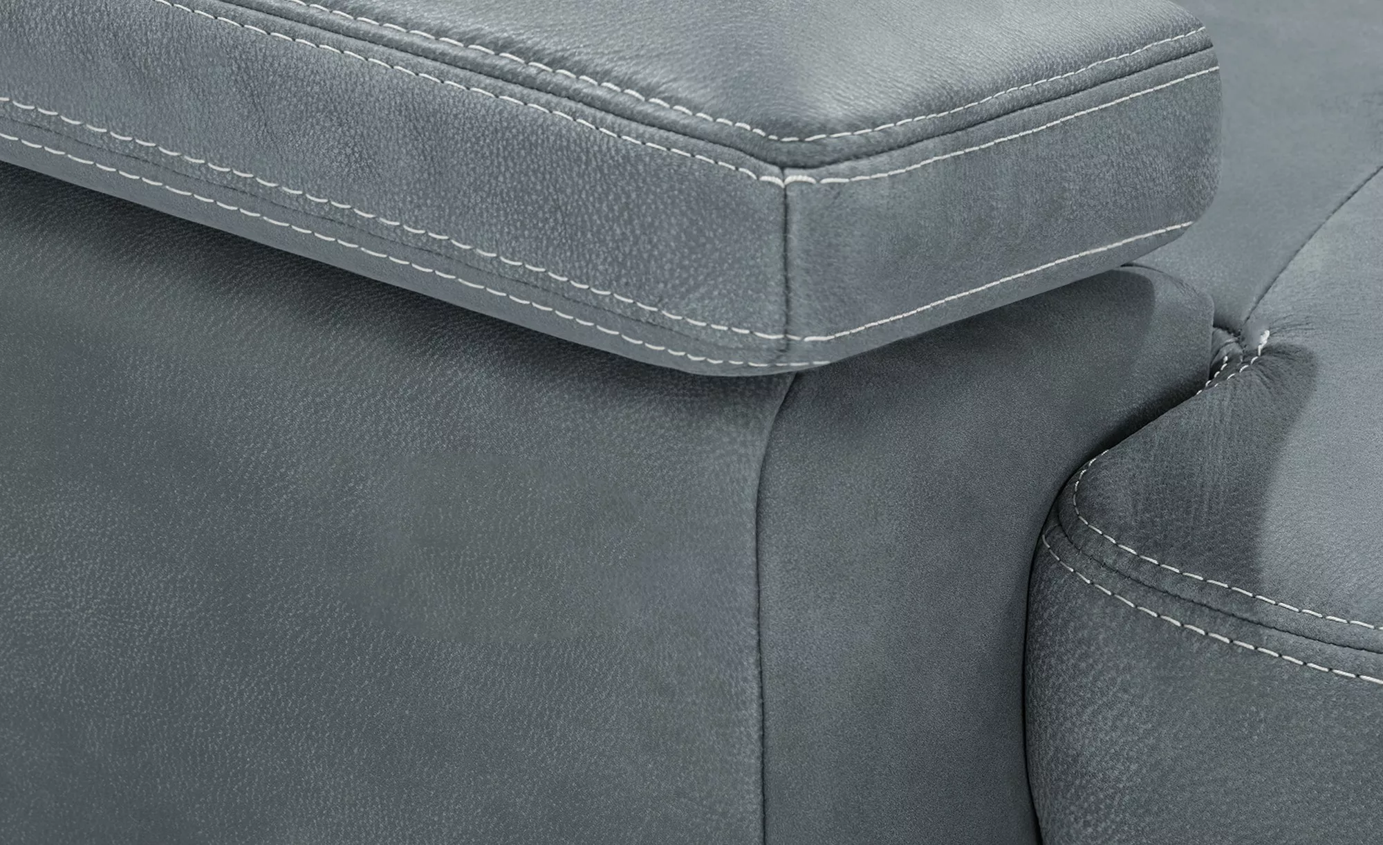 meinSofa Wohnlandschaft Leder Samu ¦ grau ¦ Maße (cm): B: 316 H: 90 T: 235 günstig online kaufen