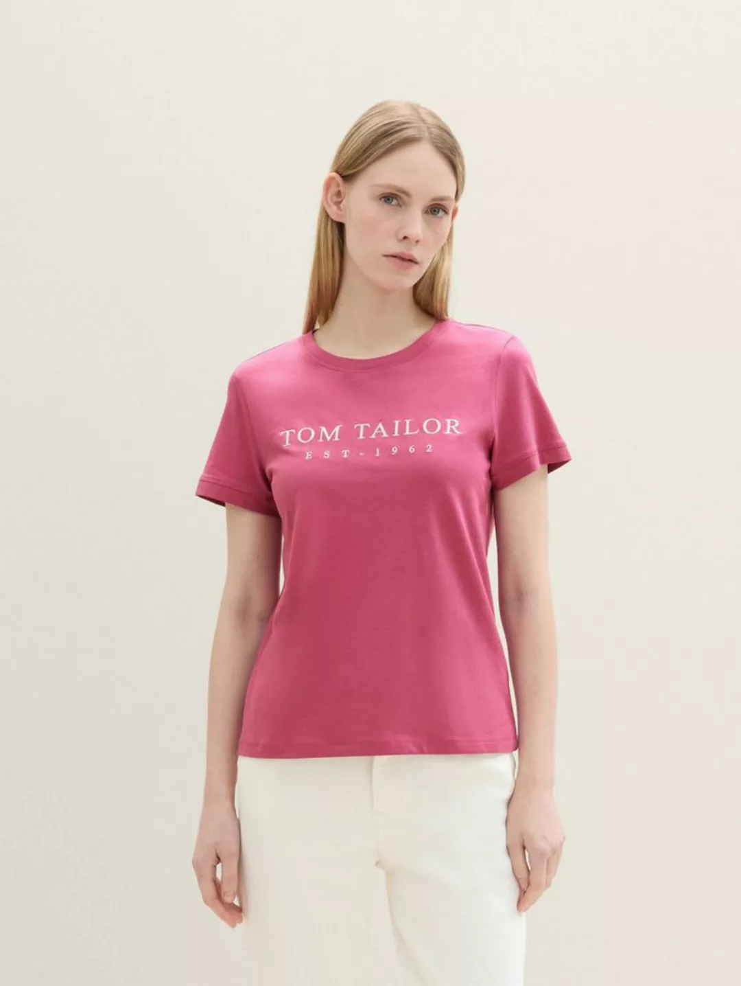 TOM TAILOR T-Shirt T-Shirt mit Logo Stickerei günstig online kaufen