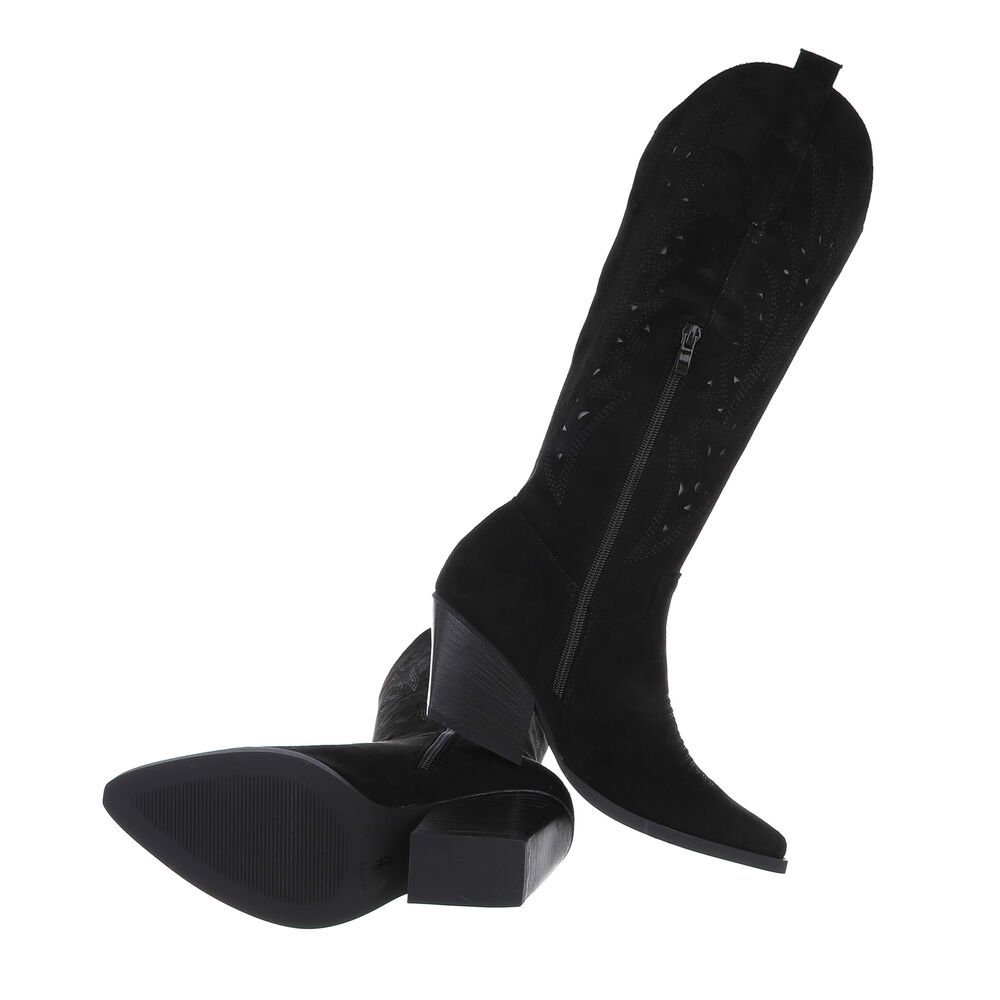 Ital-Design Stylische Damen Stiefel mit Cut-Out-Design günstig online kaufen