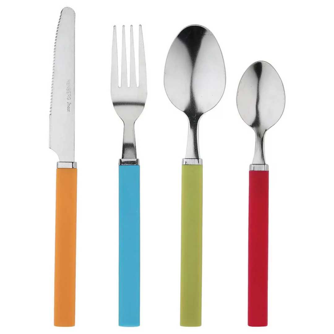 RENBERG Besteckset FUNNY COLORS multicolor Edelstahl 24 tlg. günstig online kaufen