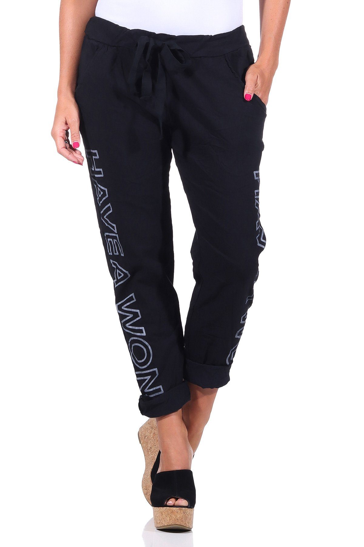 Mississhop Jogginghose Damen Hose Freizeithose Stoffhose günstig online kaufen