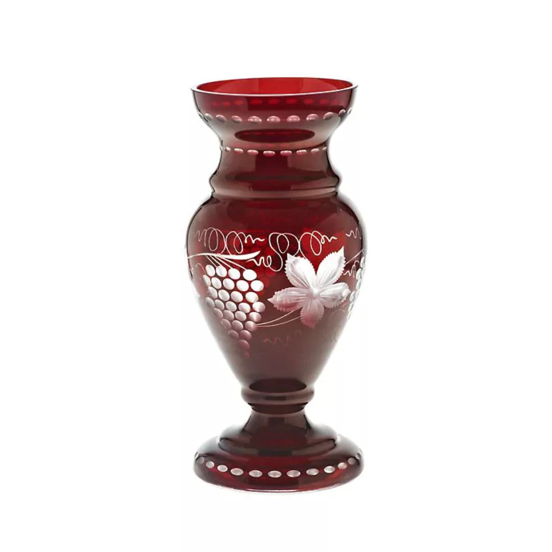 Vase Red Queen 20,5 cm, Rot, aus Glas günstig online kaufen