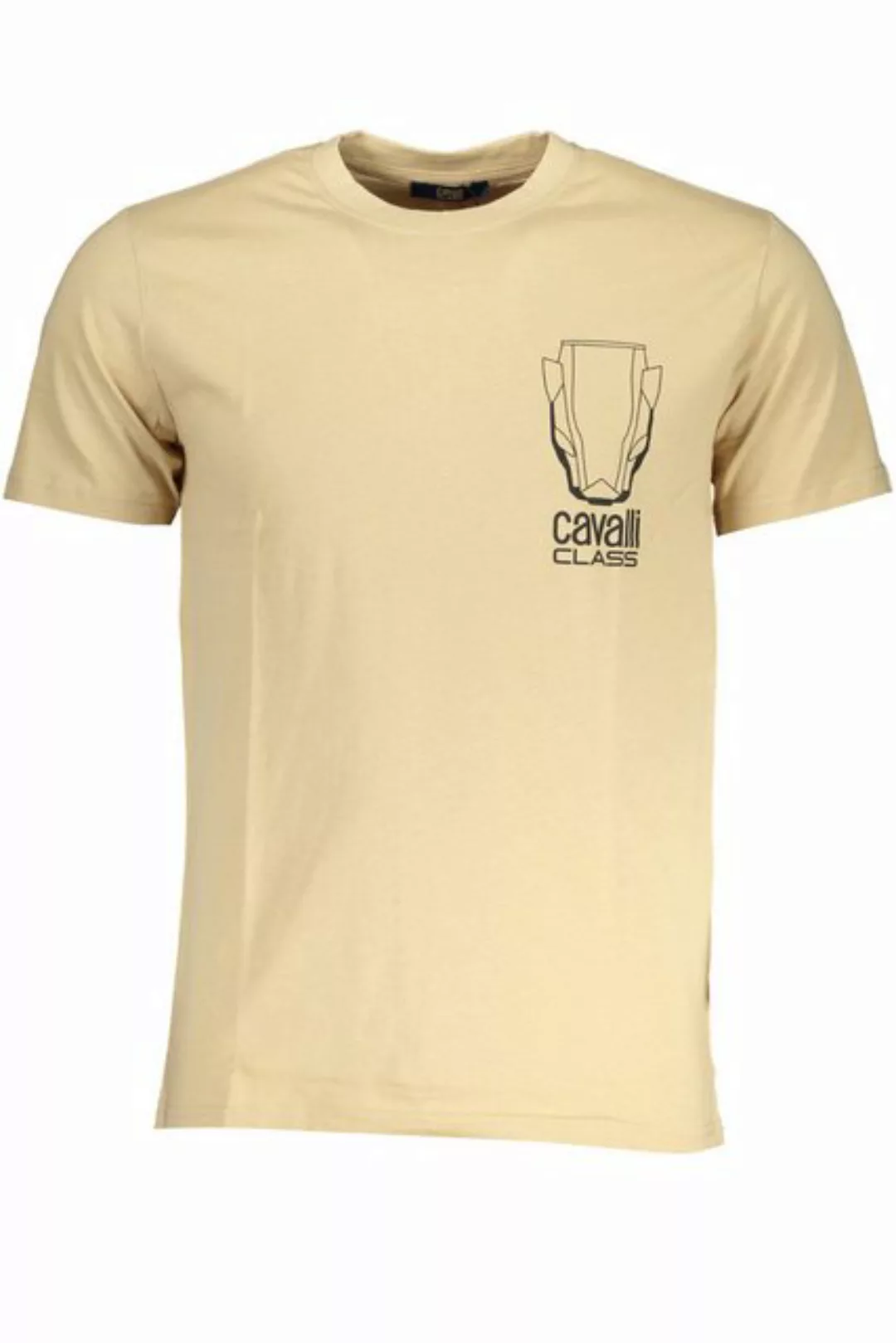 Cavalli Class T-Shirt Beiges Kurzarm Herren T-Shirt mit günstig online kaufen