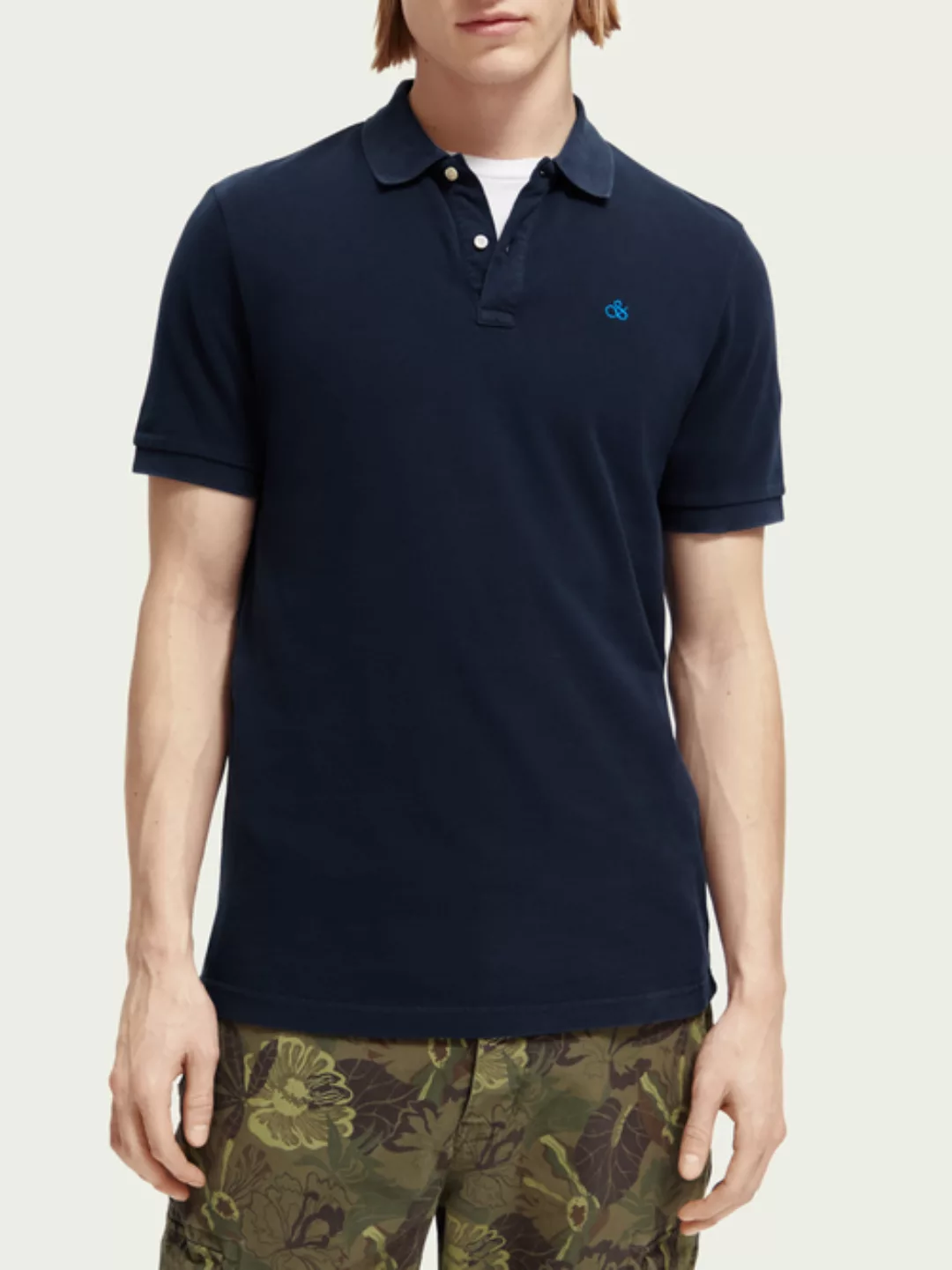 Scotch & Soda Poloshirt aus Bio-Baumwoll-Piqué mit „Garment-Dye“-Effekt günstig online kaufen