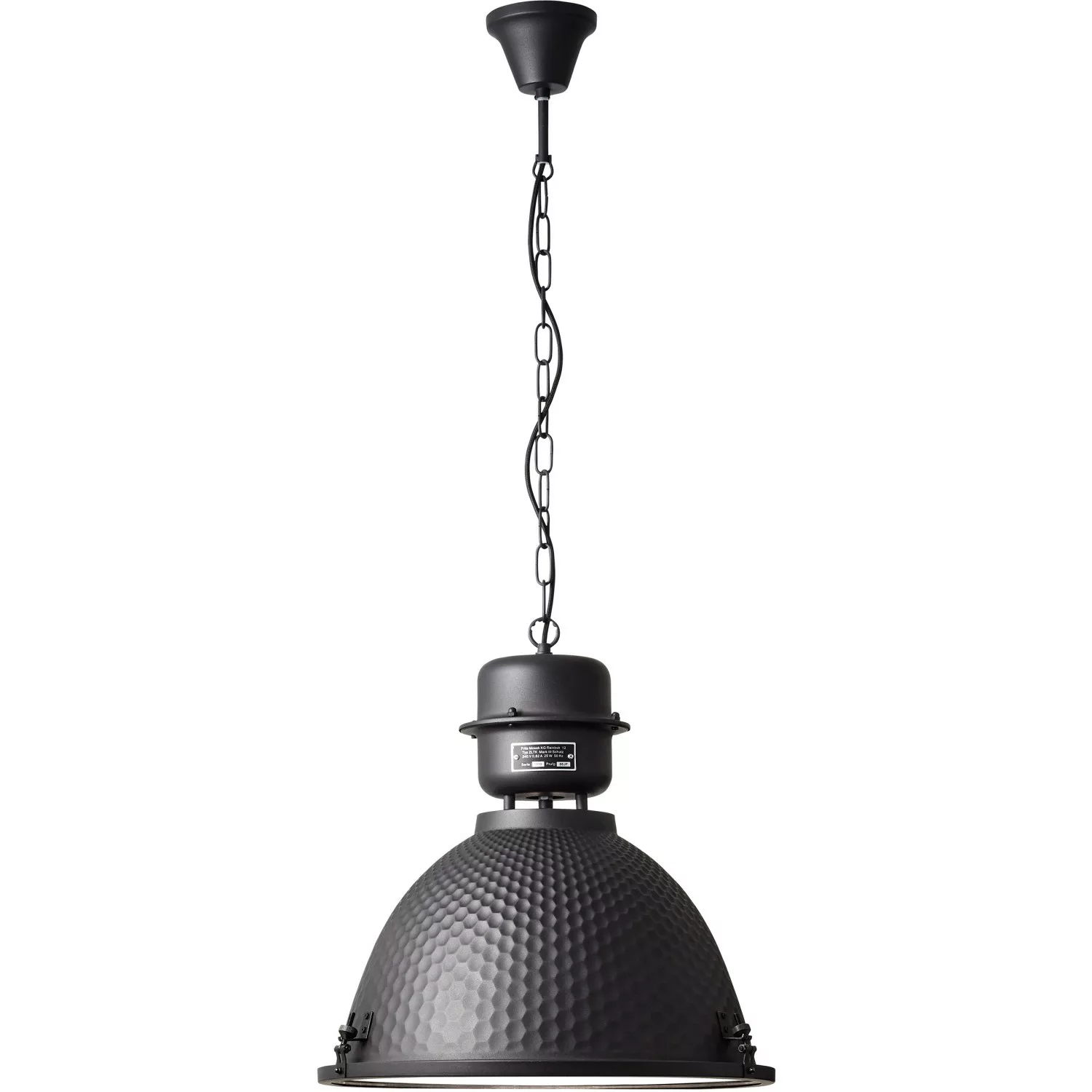 Brilliant Pendelleuchte Kiki 93758/86 schwarz Metall Glas H/D: ca. 146x48 c günstig online kaufen