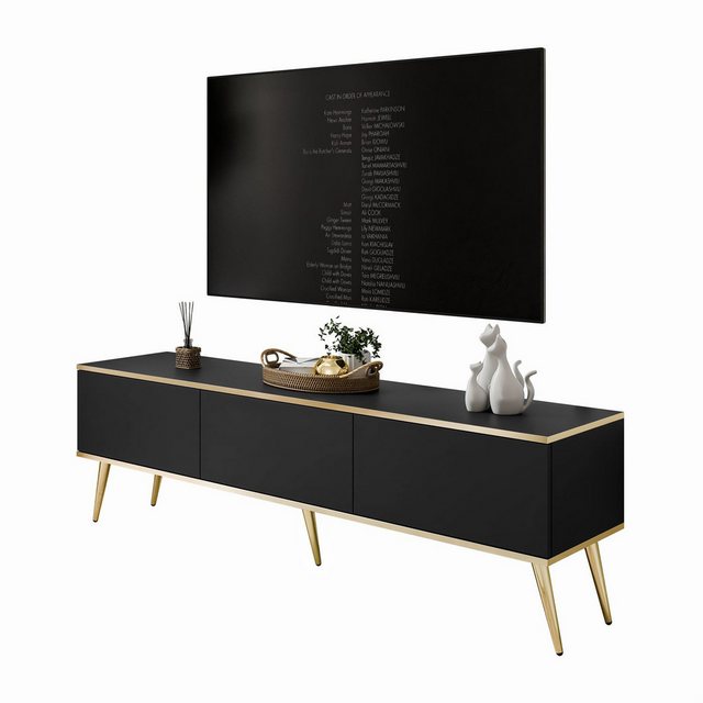 Lookway TV-Schrank OXFORD III 175 cm auf goldenen Füßen Breite: 175 cm günstig online kaufen