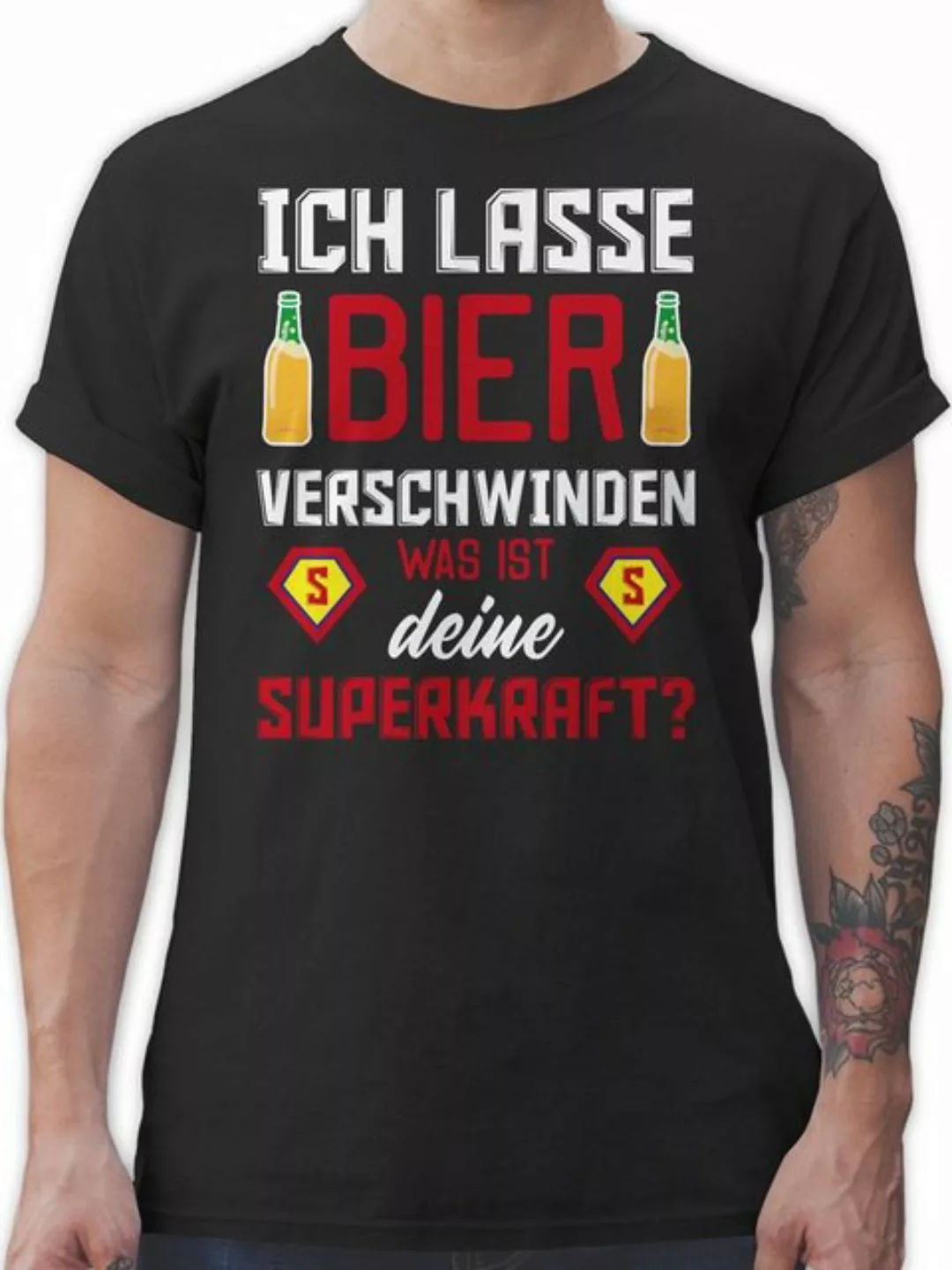 Shirtracer T-Shirt Ich lasse Bier verschwinden was ist deine Superkraft Par günstig online kaufen