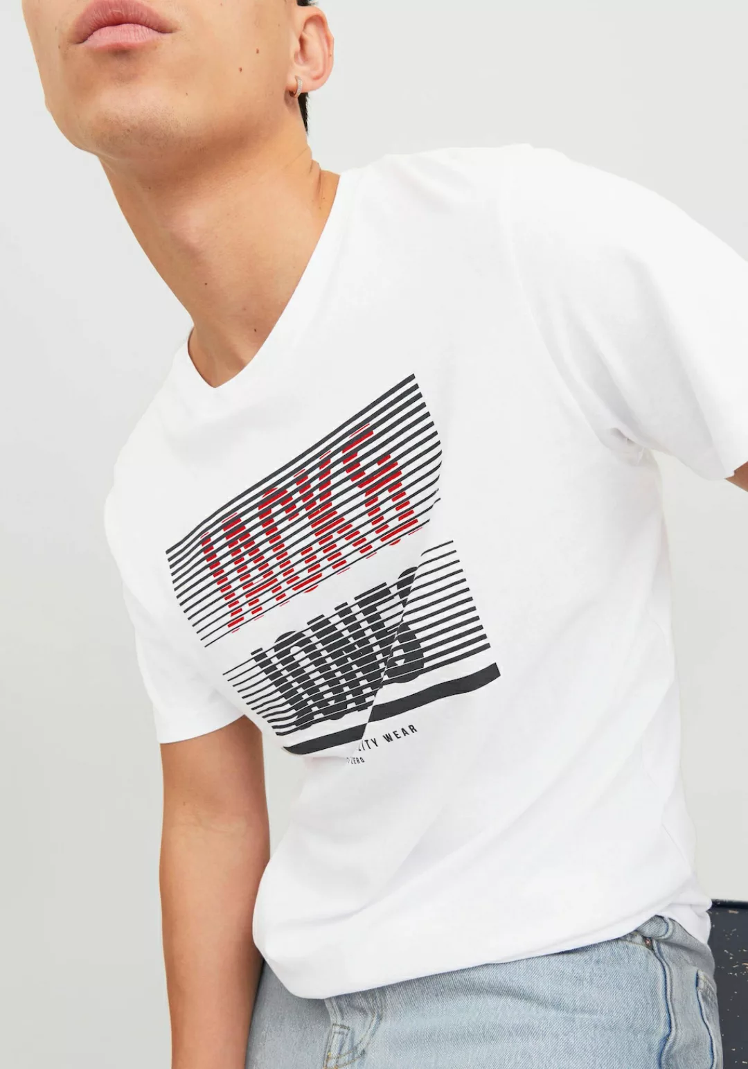 Jack & Jones Kurzarmshirt JJBRIX TEE SS CREW NECK günstig online kaufen