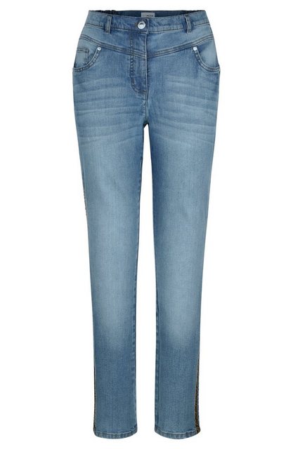 MIAMODA Regular-fit-Jeans Jeans Slim Fit Leo-Seitenstreifen 5-Pocket günstig online kaufen