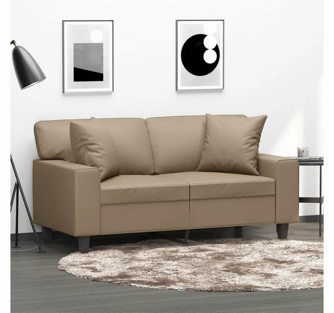 vidaXL Sofa Sofa mit Zierkissen Kunstleder, 120 cm, 2-Sitzer günstig online kaufen