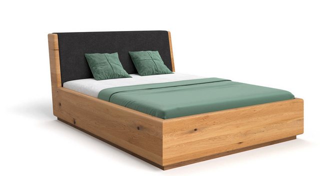 Luxusbetten24 Holzbett Designer Holzbett Cassian, aus massiver Eiche mit St günstig online kaufen