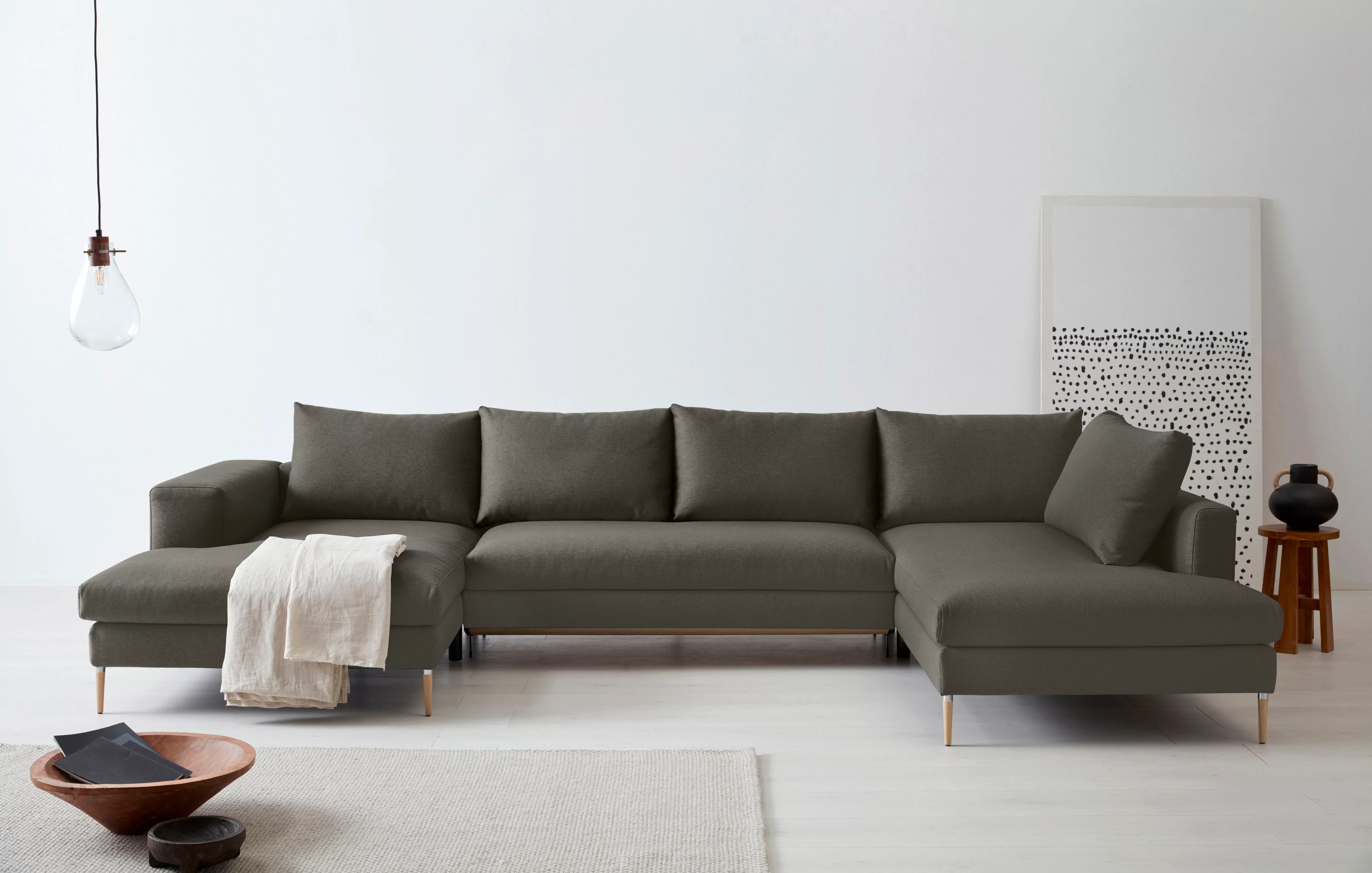 OTTO products Wohnlandschaft "Finnja, viel Platz, wahlweise Bettfunktion un günstig online kaufen