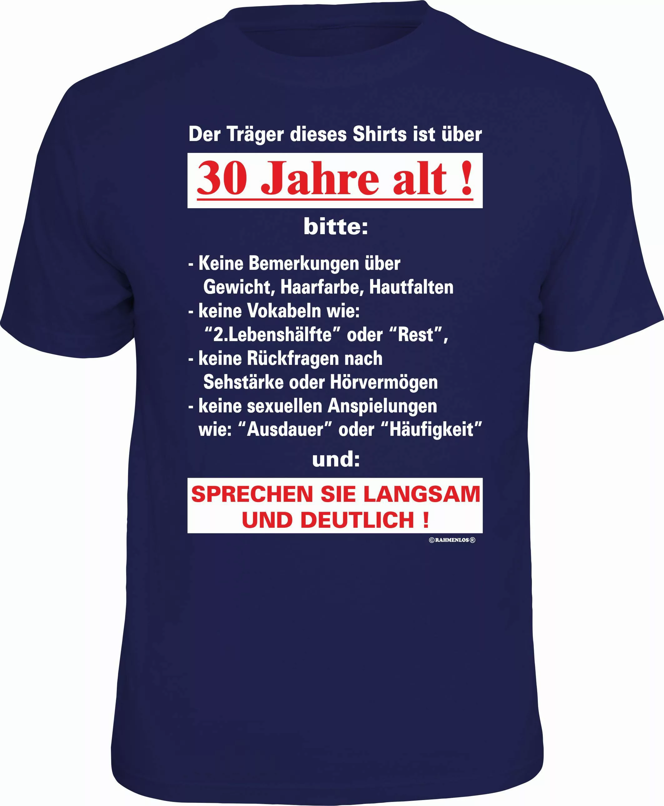 RAHMENLOS® T-Shirt Träger ist über 30 günstig online kaufen