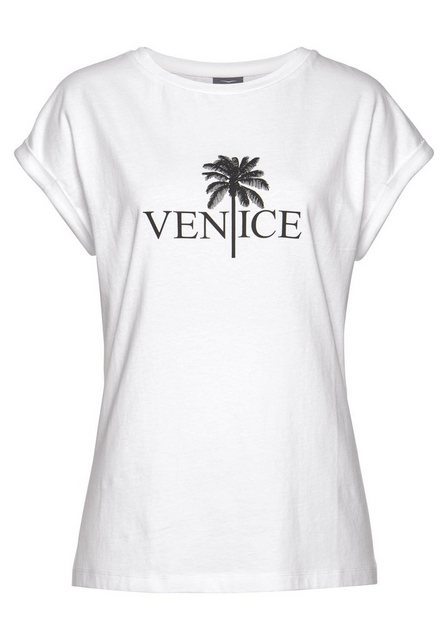 Venice Beach Rundhalsshirt, mit Frontdruck, T-shirt aus Baumwolle, Kurzarms günstig online kaufen