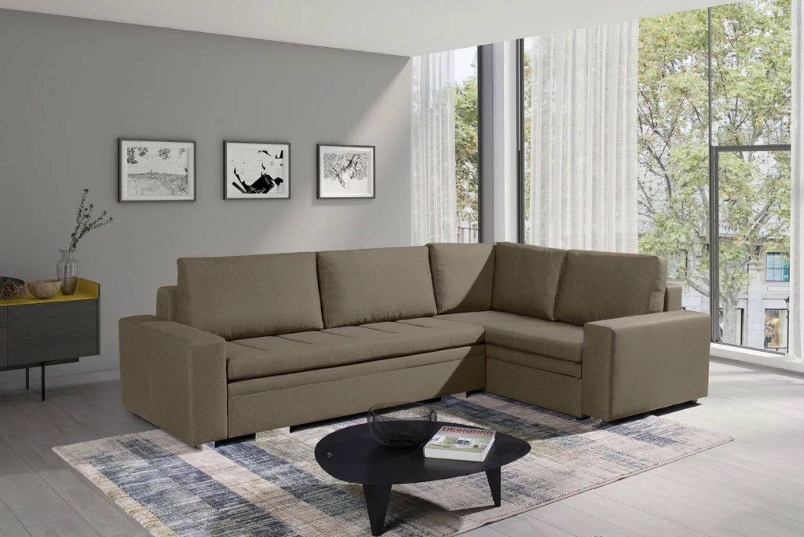 ALTDECOR Ecksofa TIO, Couch mit Schlaffunktion, Wohnzimmer - Wohnlandschaft günstig online kaufen