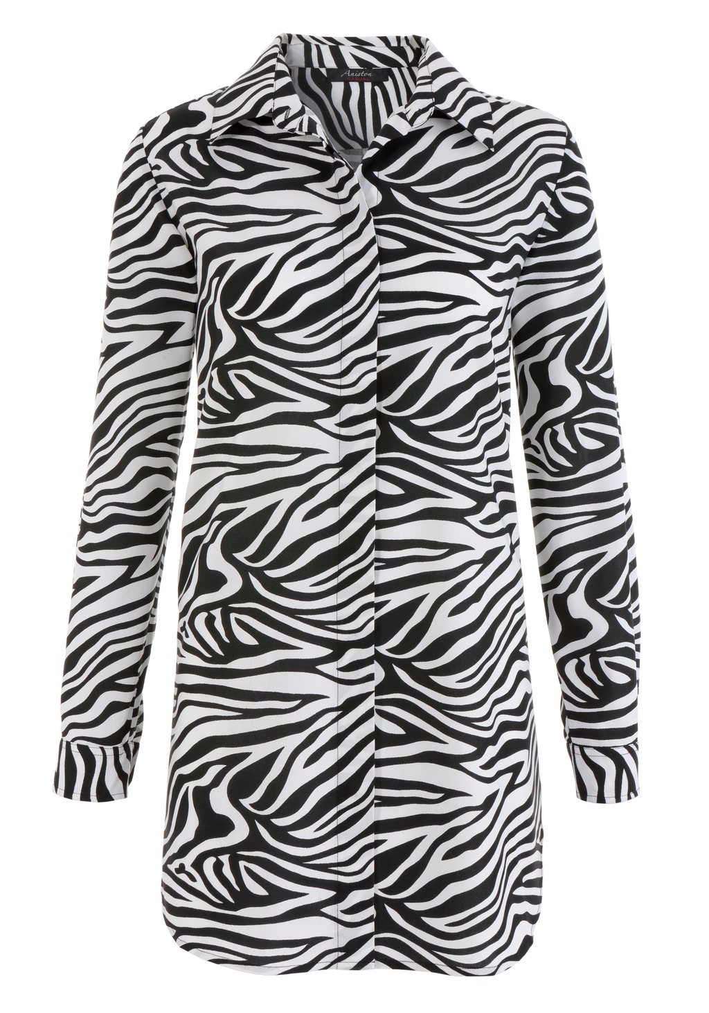 Aniston CASUAL Longbluse, im Zebra-Steifen-Look günstig online kaufen