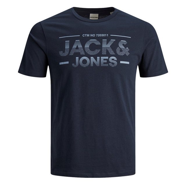 Jack & Jones Rundhalsshirt Jack & Jones T-Shirt dunkelblau Logodruck XXL günstig online kaufen